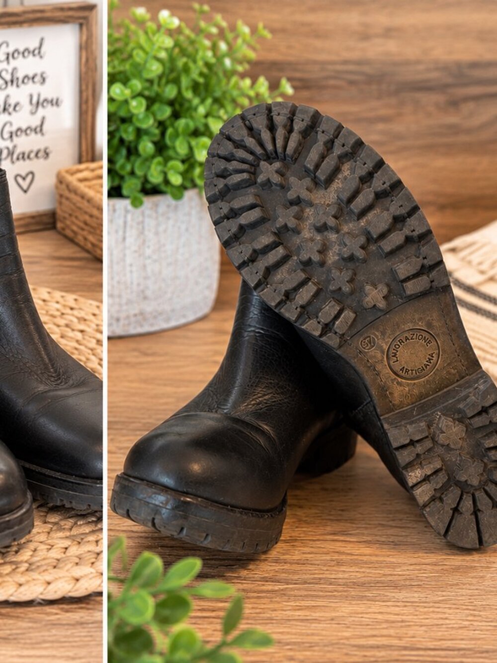 Bueno Black Leather Chelsea Boots - Picture 2 of 2